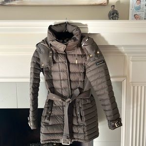 Olive Green Burberry Puffer